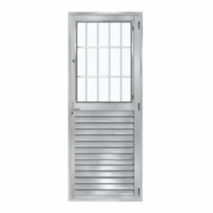 Porta Alumínio Postigo 210x80 Direita Brilhante