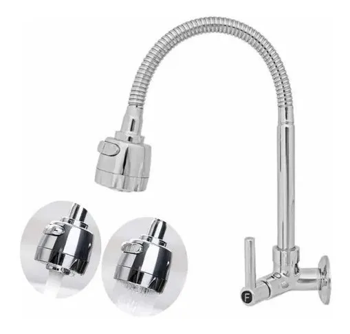 1568-C61 torneira cozinha bica móvel gourmet parede